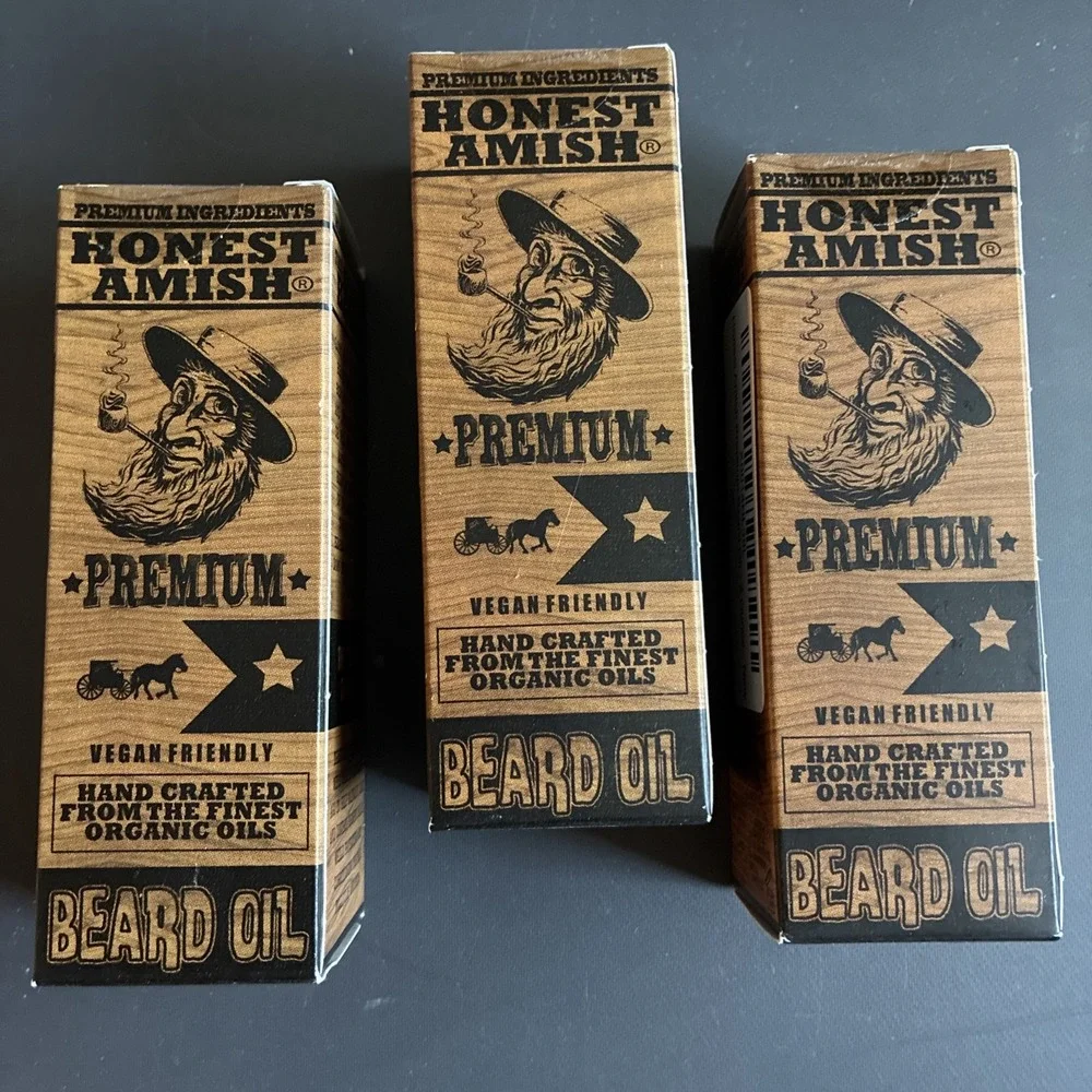 New In Box-Honest Amish Premium Beard Oil 2oz High Quality-Father's Day